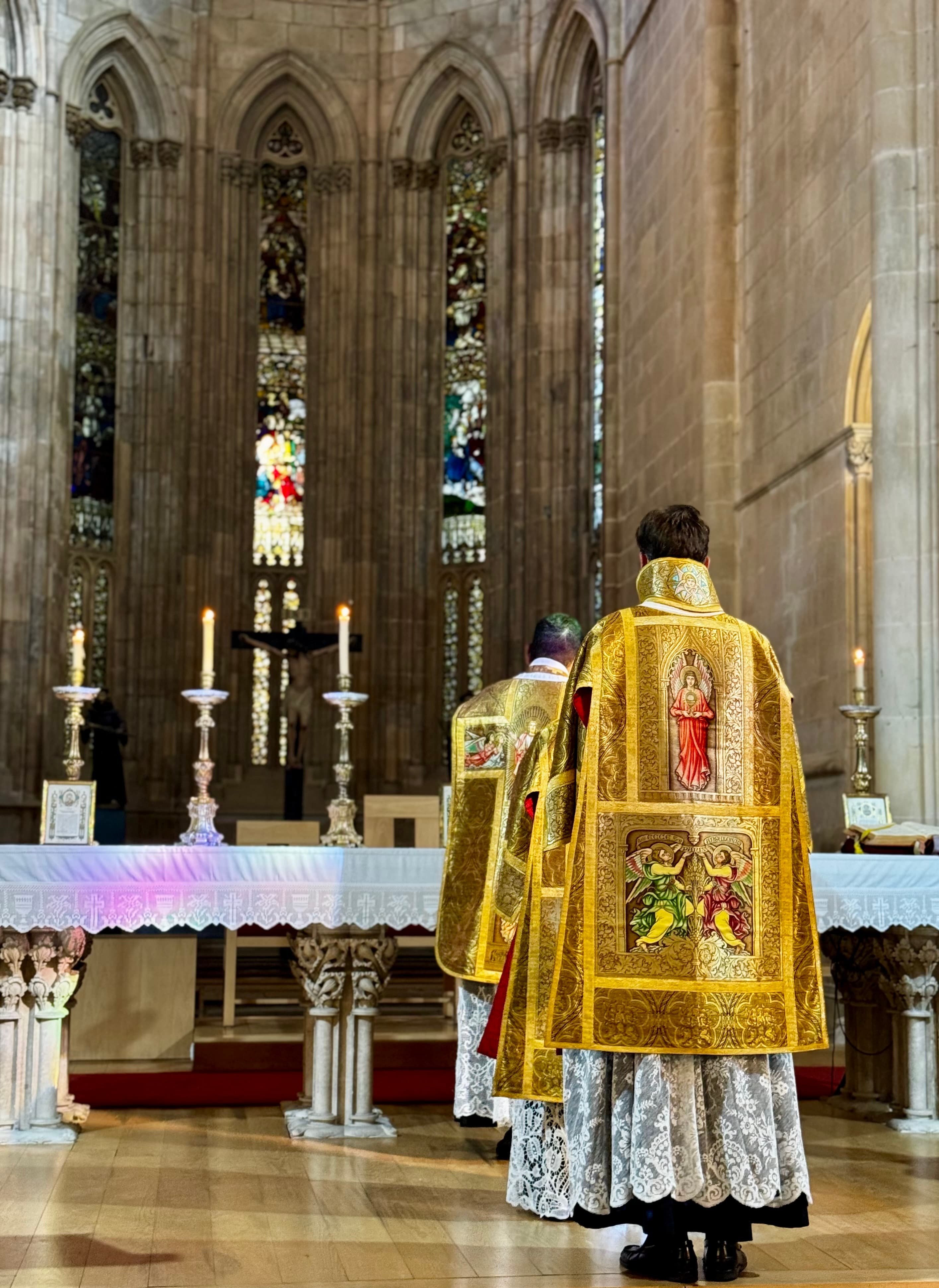 Canto gregoriano durante a caminhada
